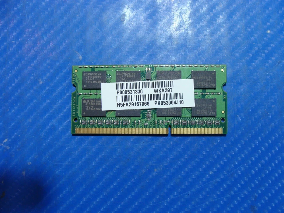 Toshiba Satellite 16"A665-S6050 SO-DIMM RAM Memory 2GB 2Rx8 PC3-8500S P000531330 - Image 2 of 2