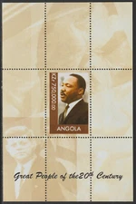 27642 - ANGOLA 1999 GREAT PEOPLE OF THE 20th CENTURY -KENNEDY & LUTHER KING mnh