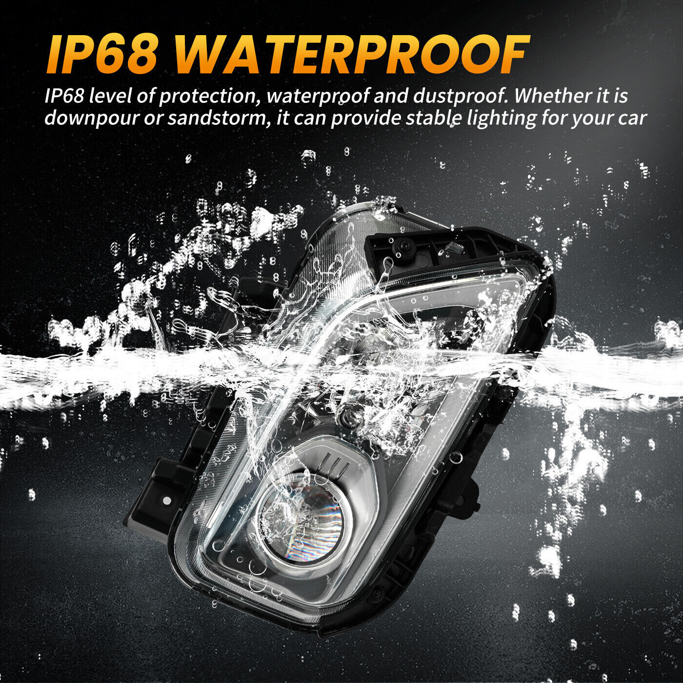 Fit 2018 2019 2020 2021 Hyundai Kona Halogen Headlight Left Side W/bulb & wiring