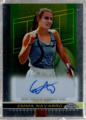 スポーツ選手 THE warroar message autograph 2024 Topps Chrome Tennis Autographs I #TCAENO Emma Navarro Auto | eBay