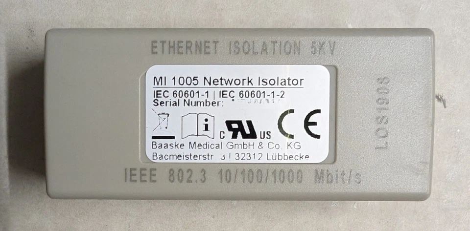 Baaske Netzwerkisolator MI 1005 MED grau, 2006484s - Server & Device Zubehör - Bild 3 von 4
