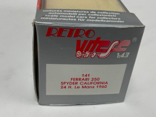 1/43 Vitesse Ferrari 250 Spyder California 1960 24 Hours of Le Mans Car #20 #488 - Picture 8 of 9