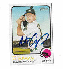 Oakland A's MATT CHAPMAN  Signed 2022 Topps Heritage Card #59