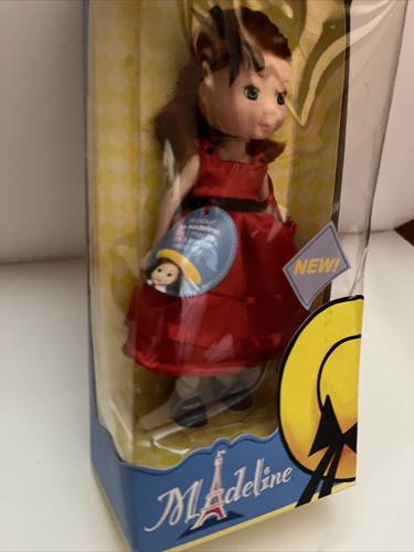 Vintage Madeline Doll 8” Red Dress Holiday Square Box Learning Curve NRFB 2003 - Picture 9 of 15