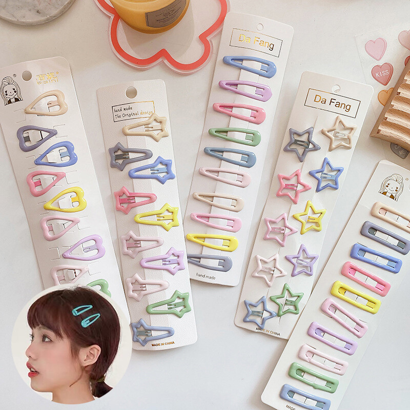 10 Uds. Clips Cuadrados Bb De Color Caramelo Para Bebé Clips Para El Pelo A ”