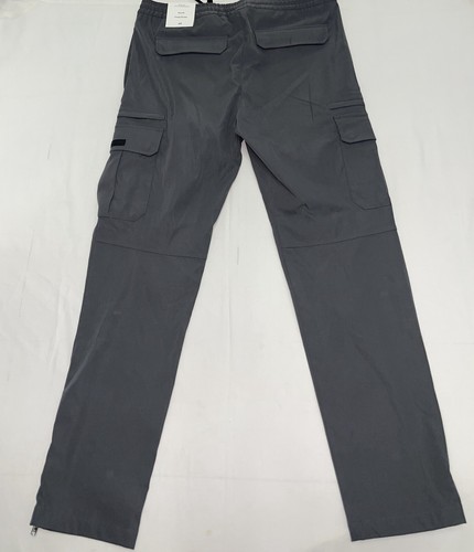 H&M Slim Fit Gray Cargo Joggers Size Large Zip At Ankle - Picture 4 of 5