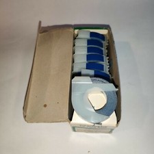 5201-06 Dymo Embossing Label Printer Tape Glossy Blue 9.00 mm 3/8" x 12'
