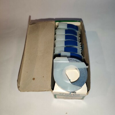 5201-06 Dymo Embossing Label Printer Tape Glossy Blue 9.00 mm 3/8'' x 12'