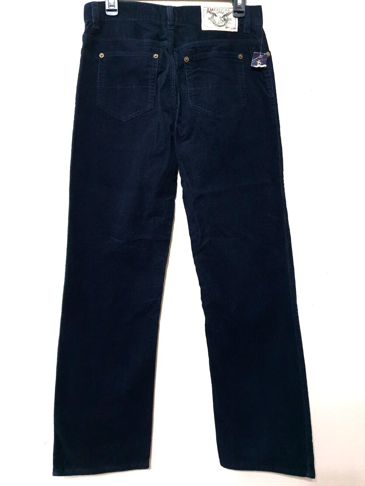 Pantalones de pana American Living talla 20 niños jóvenes rectos negros 100 % algodón nuevos con etiquetas Foto 2 de 4