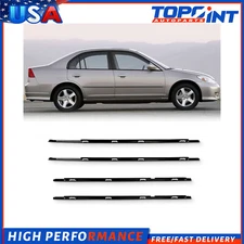 For 2001-2005 Honda Civic 4 Door Weatherstrip Window Moulding Trim Seal Belt