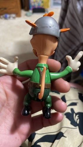 1993 Ren & Stimpy ARMY “REN HOEK” Bug Eyed figure & Helmet - Picture 3 of 3