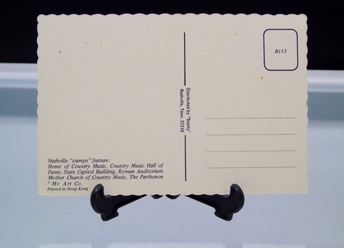 Greetings from Nashville Tennessee Vintage Postcard Music City USA Unposted - Picture 2 of 3