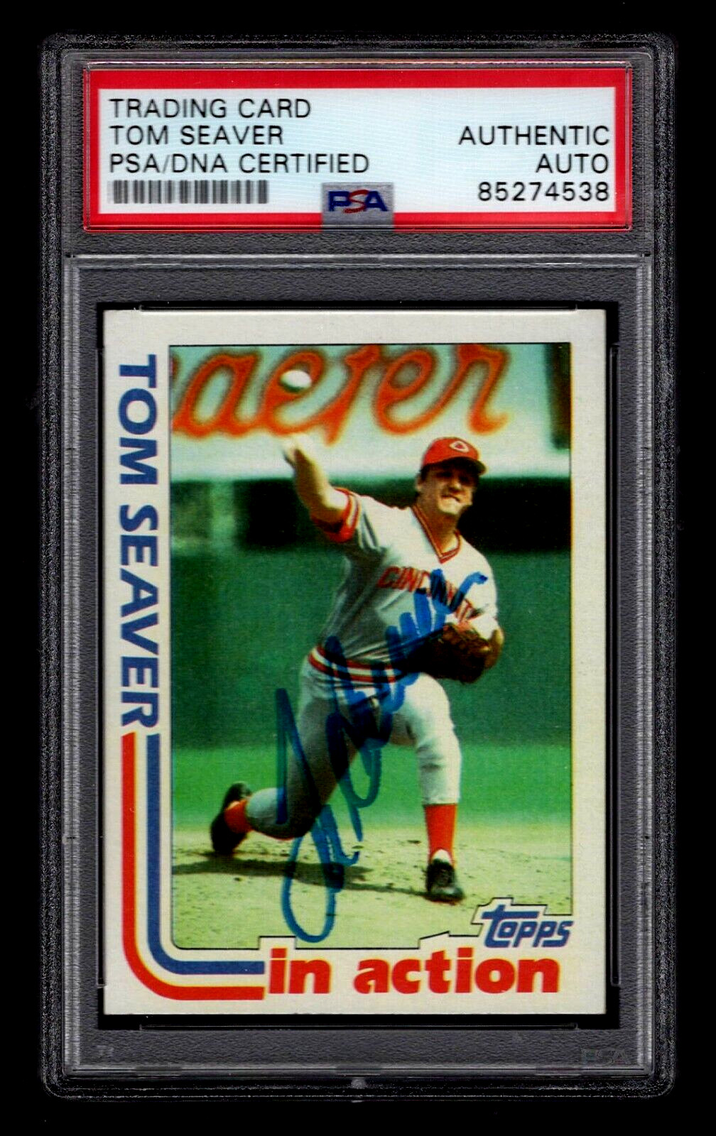 TOM SEAVER PSA/DNA CERTIFIED AUTHENTIC 1982 TOPPS SIGNED CARD #31 AUTOGRAPH HOF