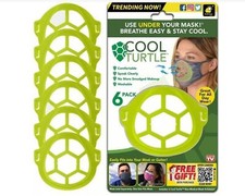 Cool Turtle FACE MASK ENHANCER 6 Pack Use Under Mask Gaiter AS SEEN ON TV
