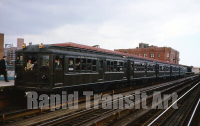 Vintage 1967 Slide New York Subway IRT Low-V Train Car 5466 Flushing Line Queens