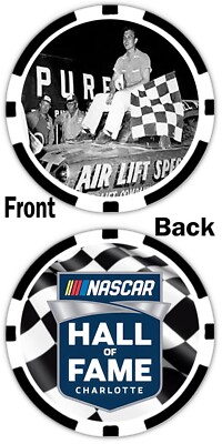 HERSHEL MCGRIFF - NASCAR HALL OF FAME - POKER CHIP - NASCAR, RACING, HOF