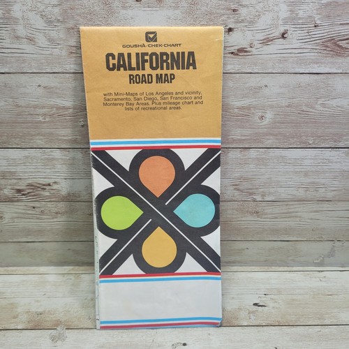 Vintage Gousha Chek-Chart California Road Map
