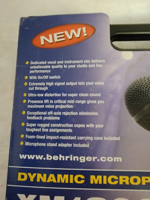 Behringer XM1800S Dynamic Microphone Bundle with Cables (3-pack
