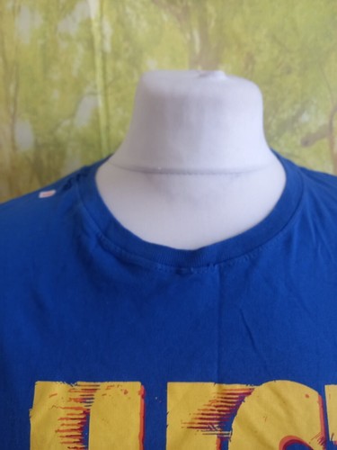 Nike Just Do It spell out logo blue 100% cotton T Shirt. UK men's size XL - Picture 2 of 11