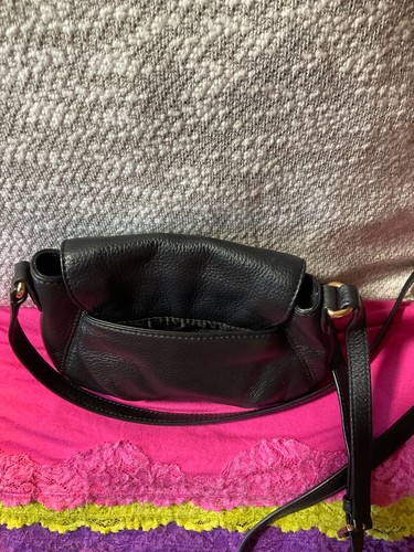 Michael Kors Black Black Pebble Grain Leather Flap Snap Shoulder Bag Crossbody - Picture 5 of 12