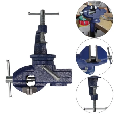 Heavy Duty Engineer Vice Vise Swivel Base Workshop Clamp Jaw Work Bench Table