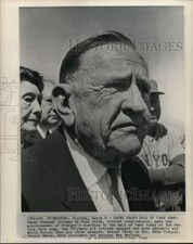 1966 Press Photo Manager Casey Stengel, Edna Stengel, George Weiss & Wes Westrum