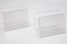 Plymor Clear Acrylic Deluxe Post Card Holder & Display 2pk 6" W x 4.25"D 4.5" H