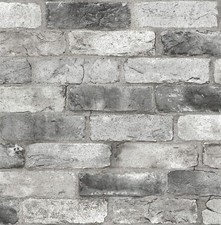 NUS3550 London Brick Peel Stick Wallpaper Grey