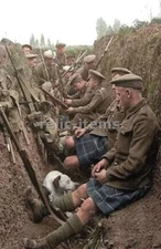 PICTURE PHOTO WW1 TRENCH WESTERN FRONT SCOTTISH HIGHLAND SOLDIERS 7190