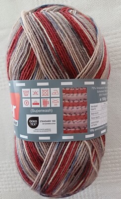 100g SOX 4 Color Sockenwolle 4-fach 4f Sockengarn 4-fäd Strumpfgarn 49,50 /kg