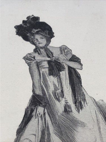 1905 Art Print Lithograph A Belle Of The Olden Time By Howard Chandler Christy - Picture 4 of 8