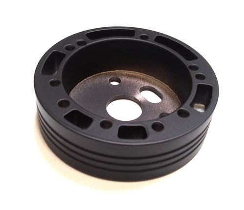 1" Black Billet Riser/Hub for Five & Six hole Steering Wheel & 3 Bolt Adapter - Bild 1 von 2