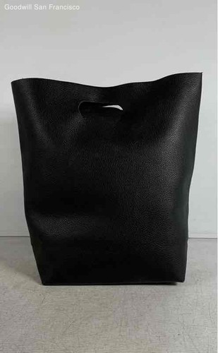 Hender Scheme Black Pebble Leather Classic Trapezoid Travel Large Tote Handbag