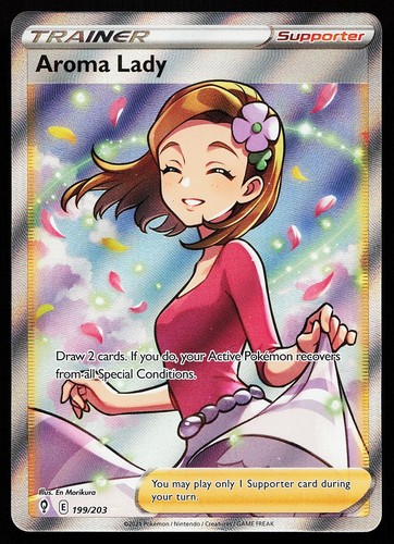 Aroma Lady 199/203 Holo Ultra Rare Evolving Skies Pokemon Card