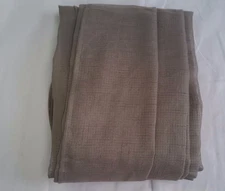 MIULEE 2 Panels Voile Curtains Sheer Cross Linen - Like Solid Color 55"Wx57"L