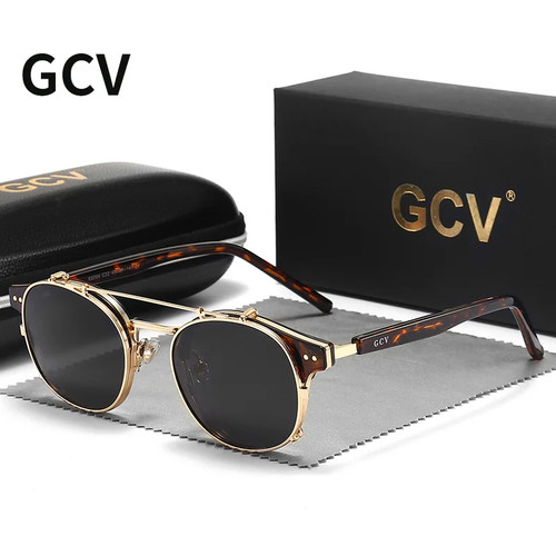 GCV Double Layer Removable Lens Sunglasses The Blu-Ray Glasses Acetate Gothic - Picture 8 of 29