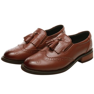 Damen Echtleder Eichel Halbschuhe Dressy Brogues Faden Räume SN02770 M...