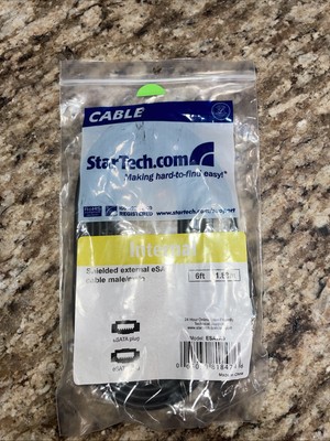 Star Tech- 6ft Shielded External eSATA cable Male/male