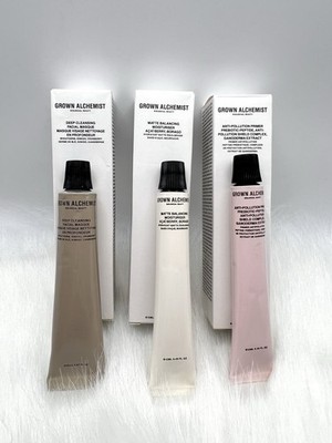 SEALED Grown Alchemist Travel Trio Cleanse Moisturize Prime Set 3pc NEW