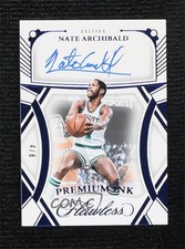 2023-24 Panini Flawless Premium Ink Blue 4/8 Tiny Archibald Nate Auto HOF 0c3