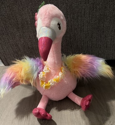 Cuddle Barn Sunset Susie Pink Flamingo Animated Plush 14'' Sings Tutti Frutti-NWT