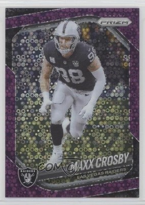 2025 Panini Prizm No Huddle Purple Prizm 66/75 Maxx Crosby #195 0o5t