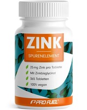 Zink 25mg 365 Tabletten (vegan) mit Zinkbisgl...