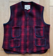 WOOLRICH rot-schwarz karierte Weste Gr.  L Buffalo Plaid Holzfäller