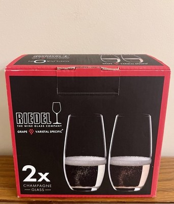 NEW Riedel Champagne Glasses Set Stemless Flutes Wedding Gift Bridal Shower