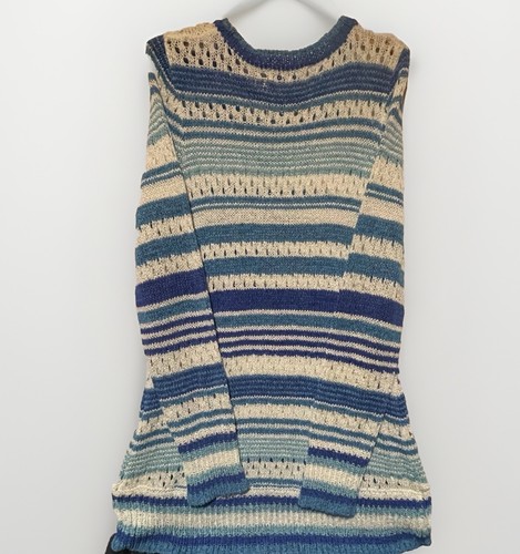 Liberty Lane Damen Gr. Medium lockerer Strickpullover Pullover blau gestreift - Bild 2 von 3