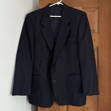 Vintage Givenchy 36 Men s Striped Black 100 Wool Blazer Sports Jacket FLAWS