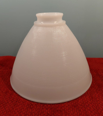 VTG Honeycomb Pattern Milk Glass Floor, Table Torchiere Light Lamp Shade 8'' #1