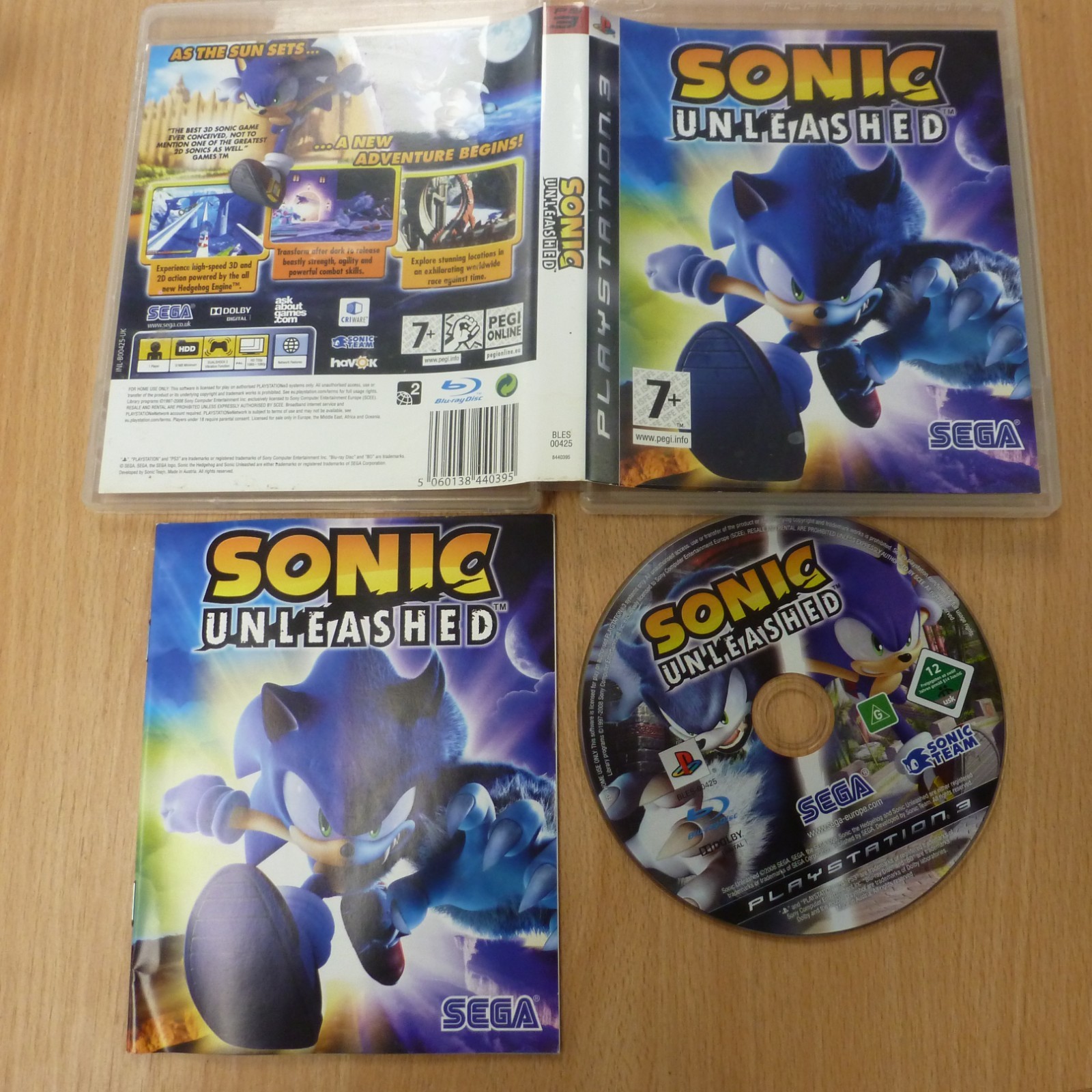 Sonic Unleashed Sony PS3 Video Game
