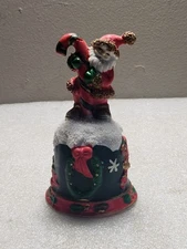 Vintage Artmark "Treasury of Gifts" I Think• Porcelain Christmas Bell • 4½" Tall